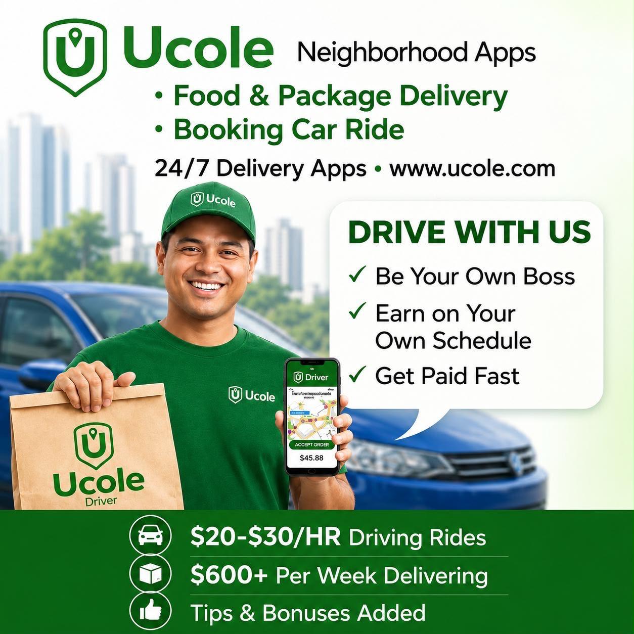 Drive with Ucole &ndash; be your own boss and earn on your schedule