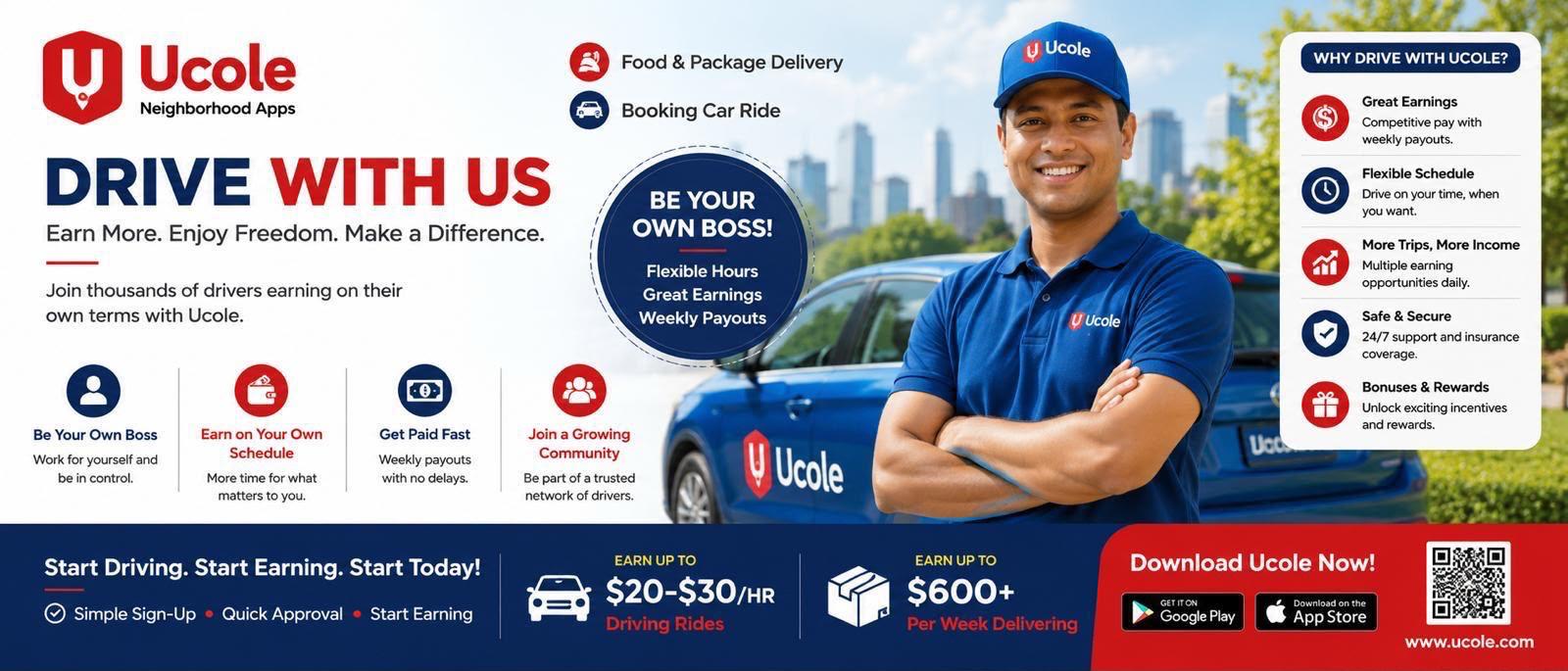 Start driving with Ucole &ndash; earn more, enjoy freedom